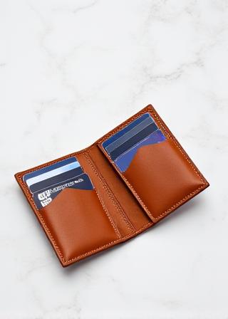 Slim Bifold Cognac Wallet